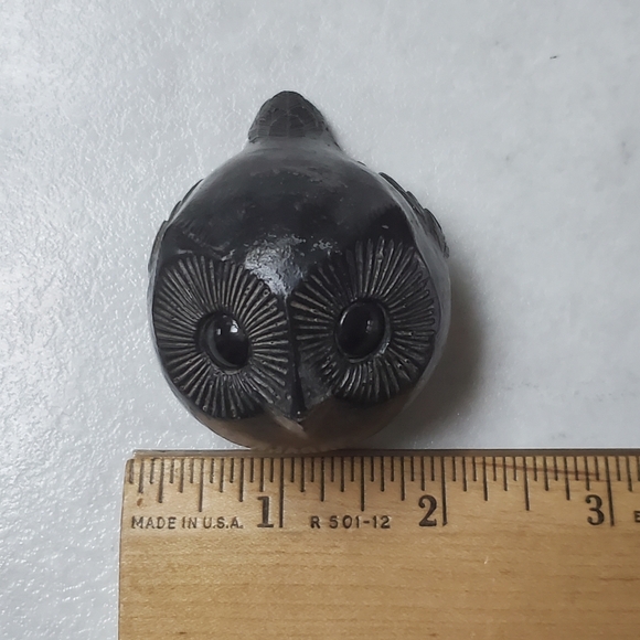 Wolf Original Owl Soapstone Sculpture Vintage Canadain Sculpture - Picture 10 of 10